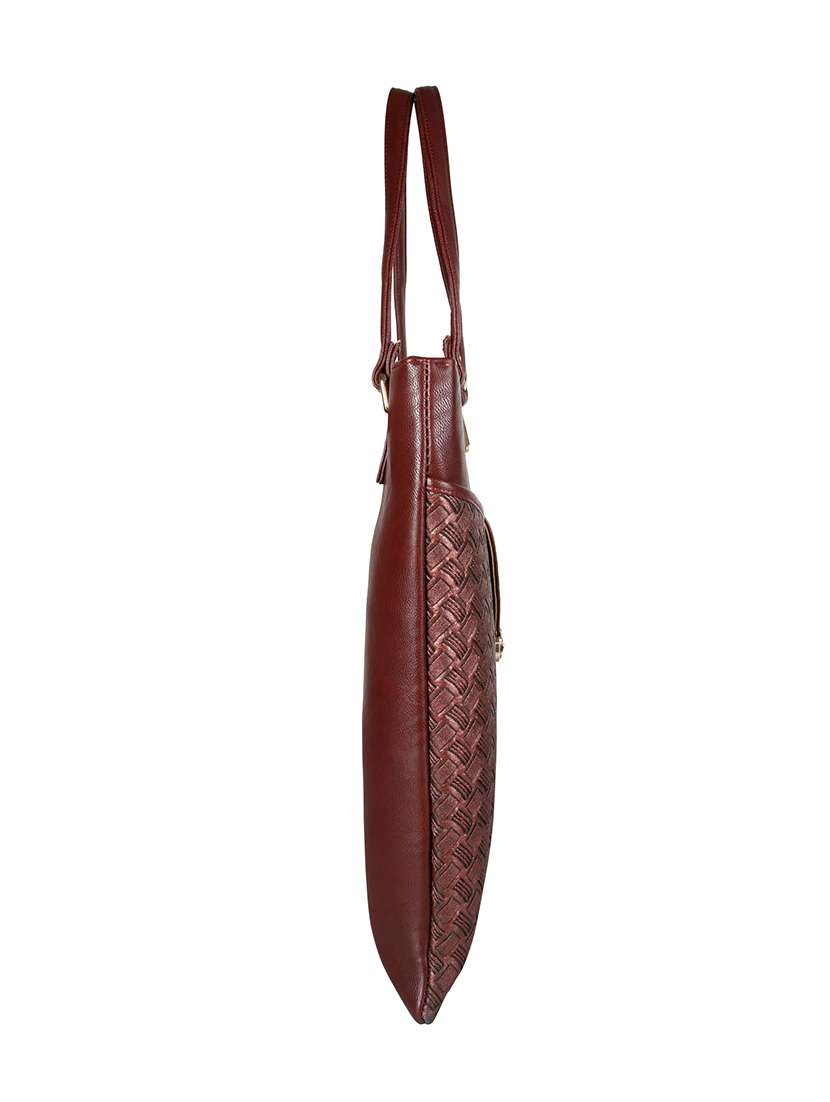 brown leatherette handbag - 12906307 -  Standard Image - 4