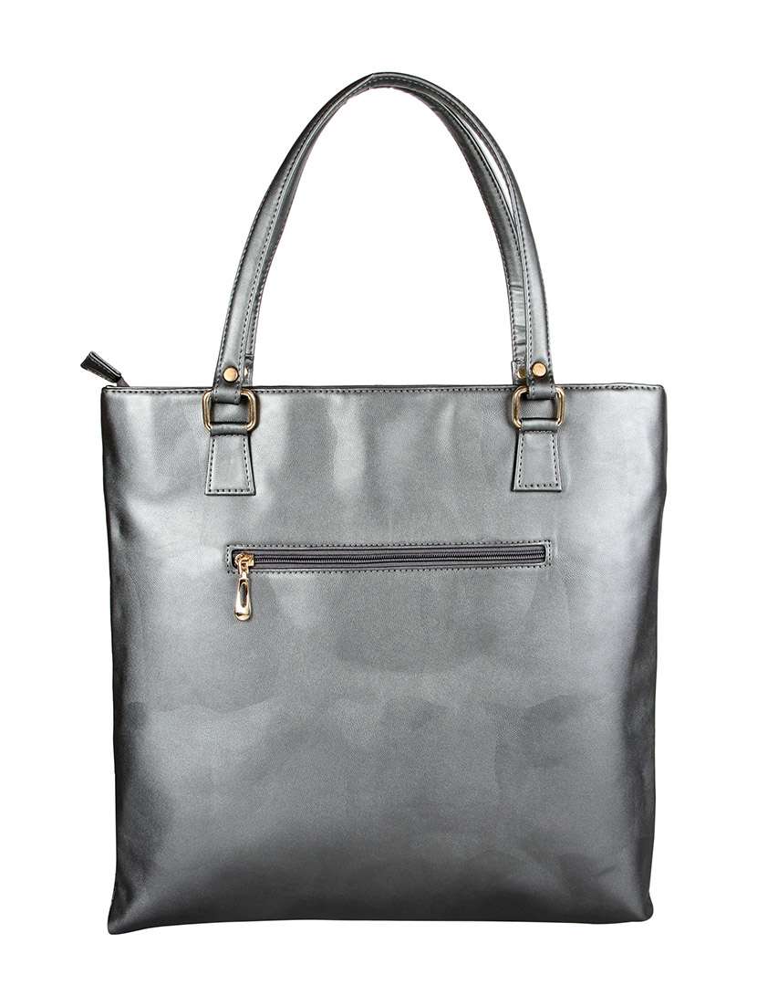 grey leatherette  handbag - 12906309 -  Standard Image - 1