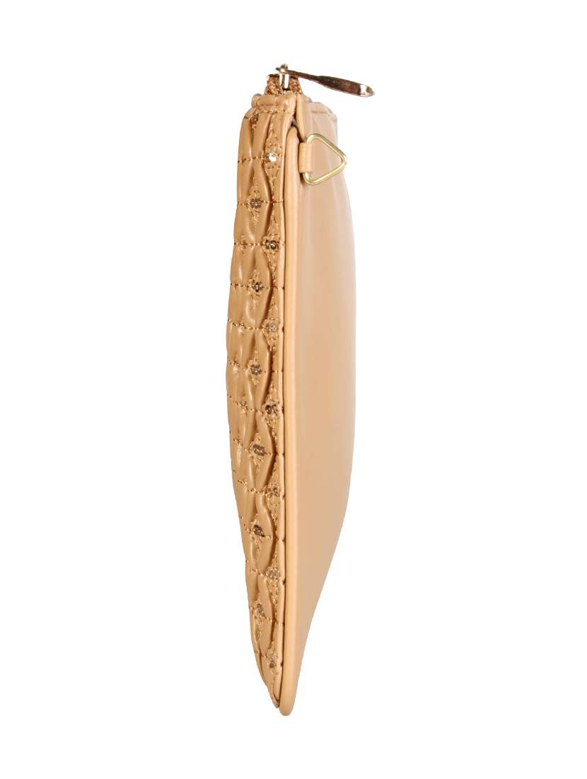 cream leatherette clutch - 12906312 - Standard Image - 4