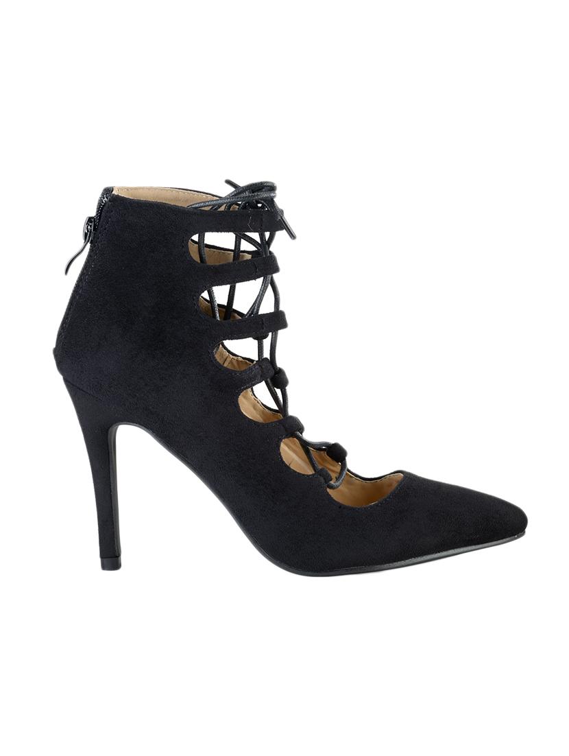 black suede laceup sandals - 12907908 -  Standard Image - 1