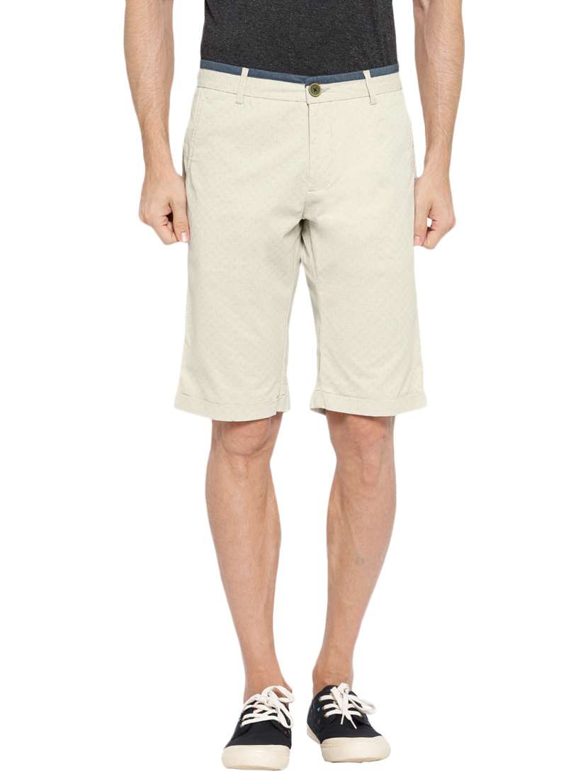 beige cotton shorts