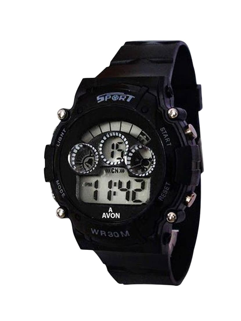 jay creation black digital men's watch