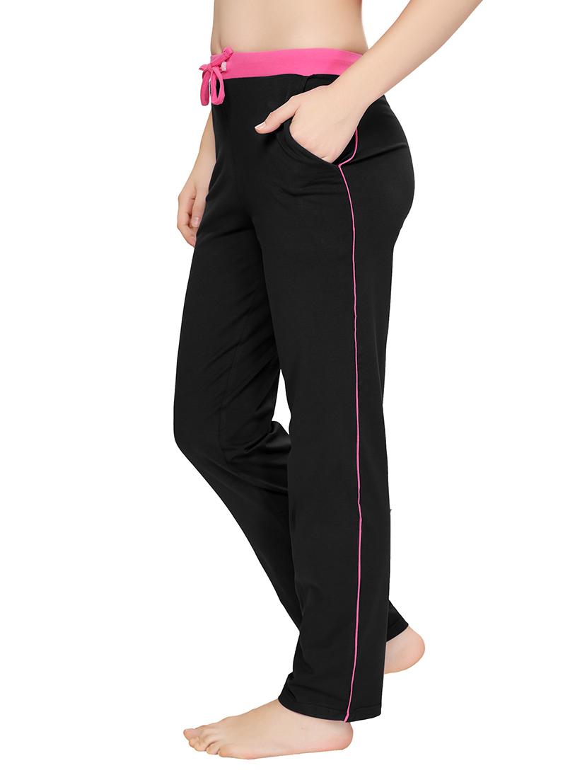 black cotton track pants - 12923940 -  Standard Image - 1