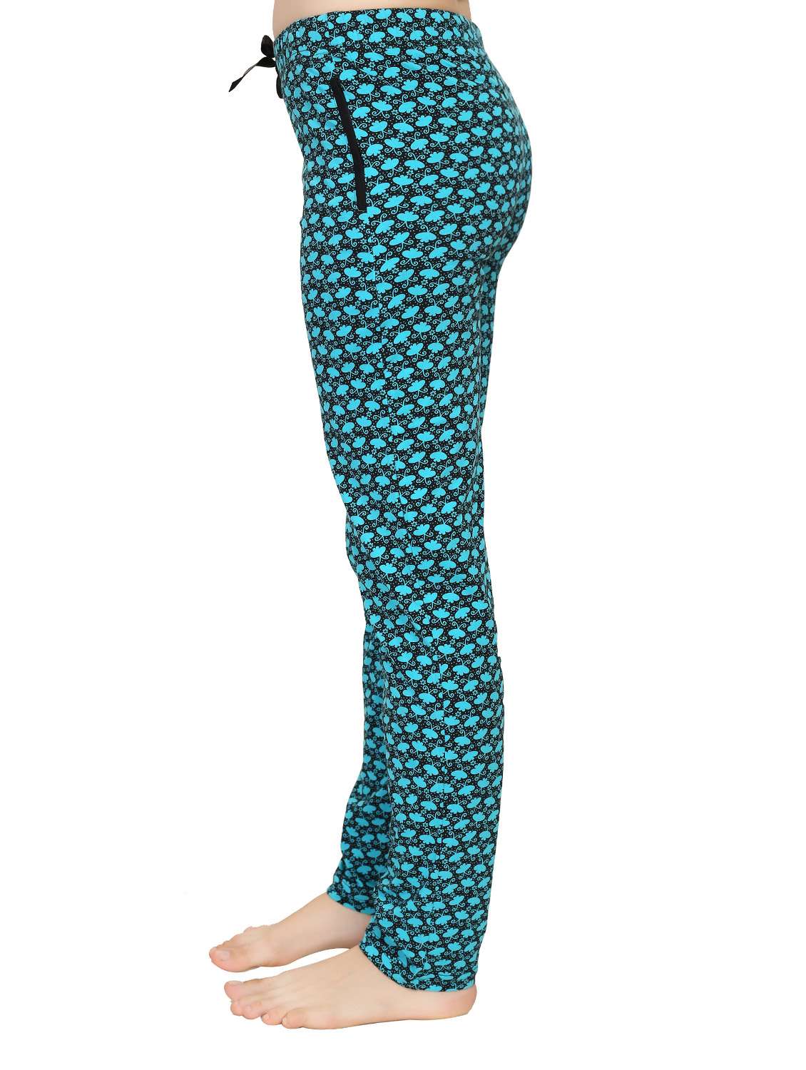 light blue printed cotton track pant - 12923943 -  Standard Image - 1