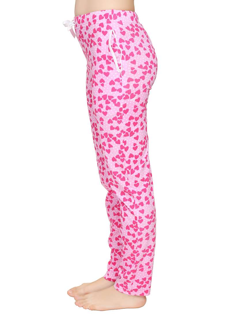 pink printed cotton track pant - 12923947 -  Standard Image - 1