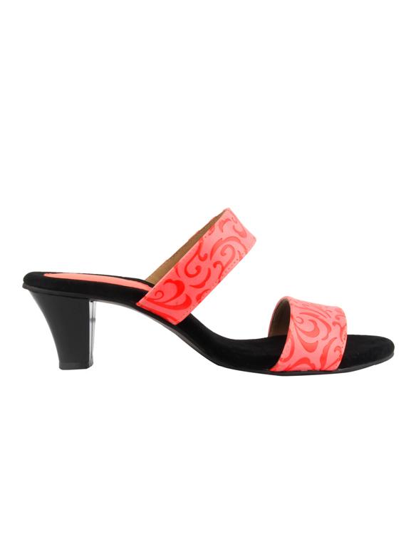 pink leatherette slip on sandals - 12927133 - Standard Image - 1