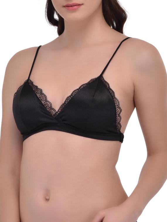 lace detail solid stain bra - 12927348 - Standard Image - 1