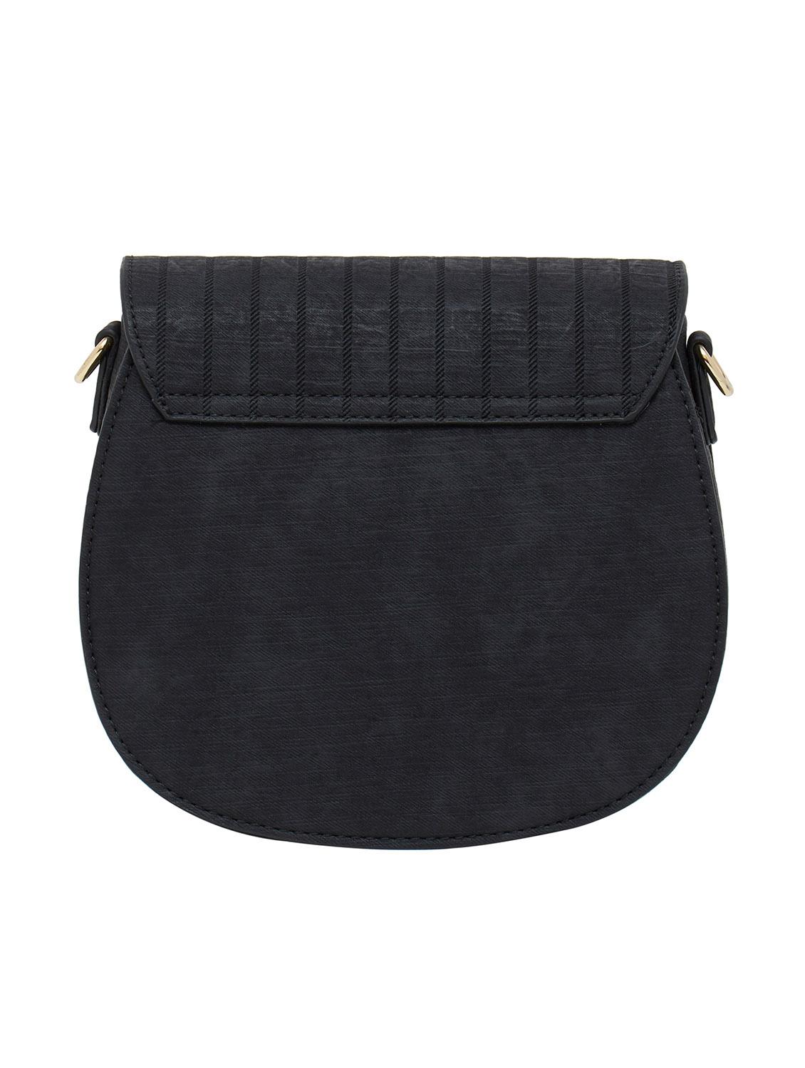 black synthetic leather sling bag - 12929468 - Standard Image - 1