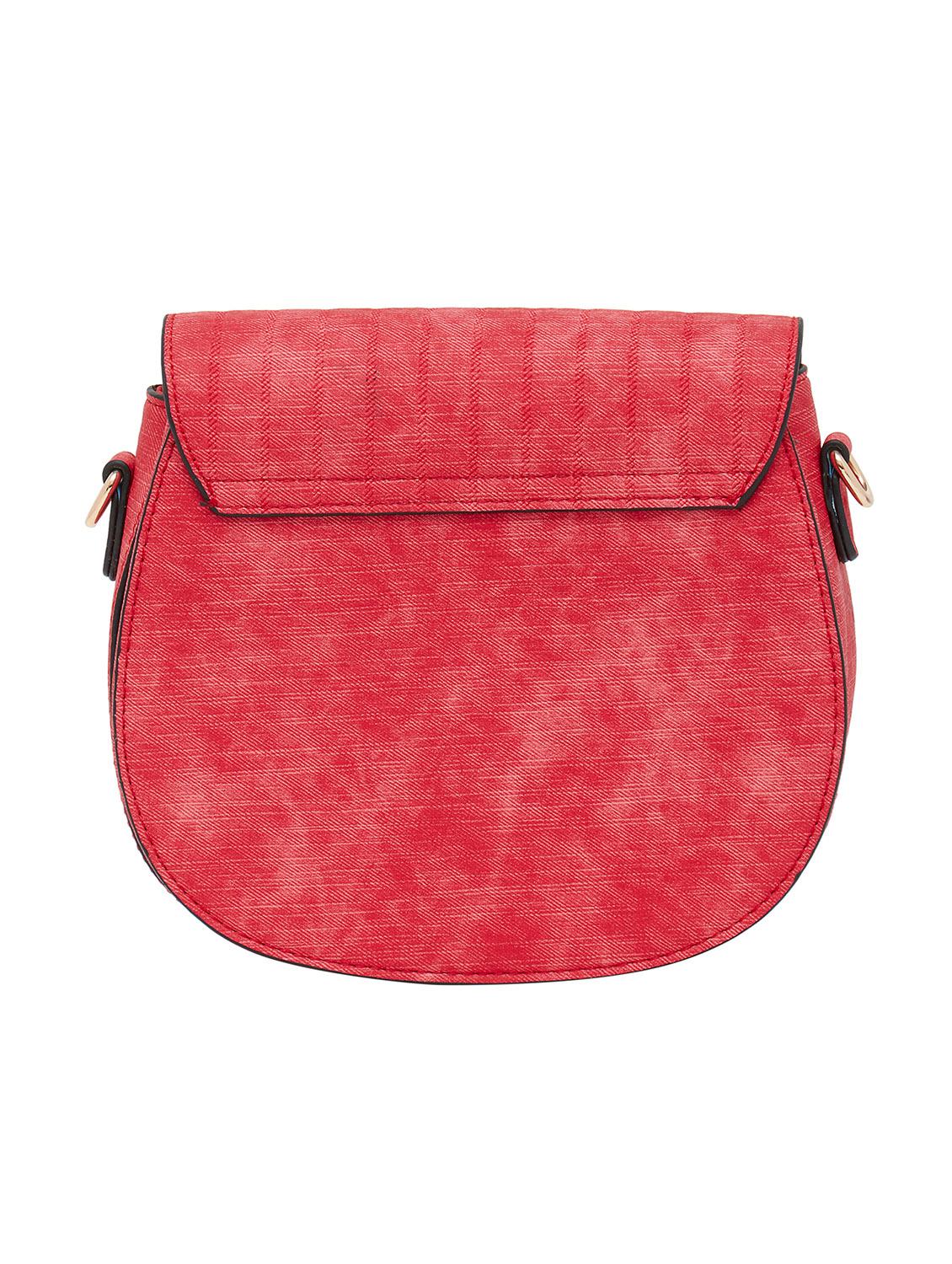 red synthetic leather sling bag - 12929470 - Standard Image - 1