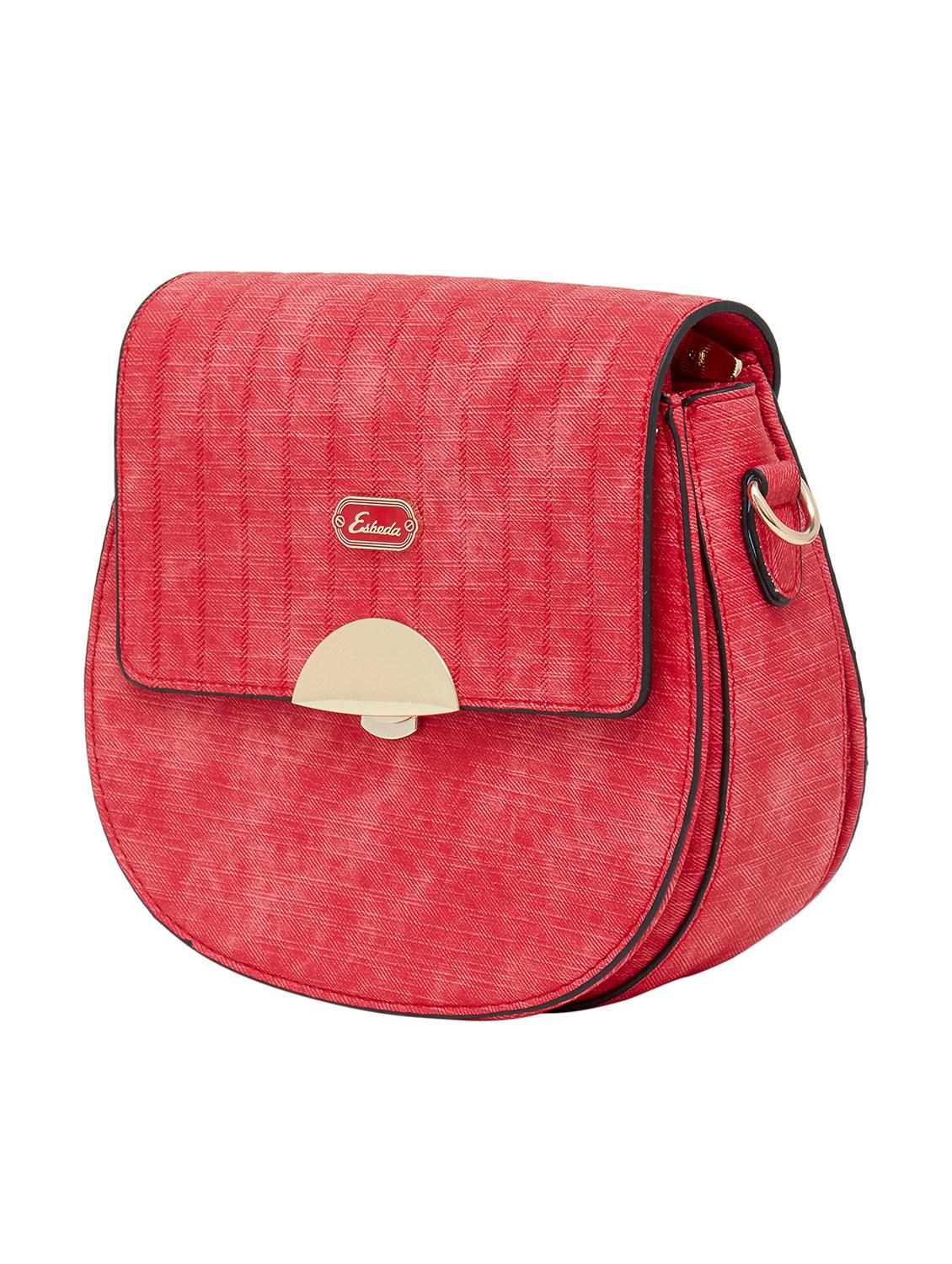 red synthetic leather sling bag - 12929470 - Standard Image - 4