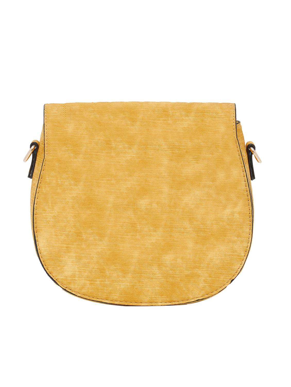 yellow synthetic leather sling bag - 12929472 -  Standard Image - 1