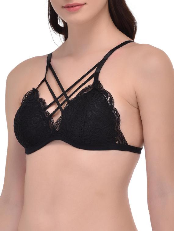 black lace lette bra - 12932092 -  Standard Image - 1