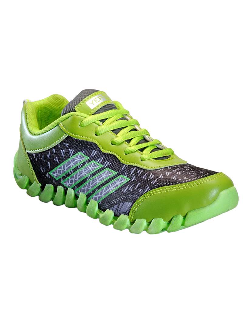 green pvc sport shoes