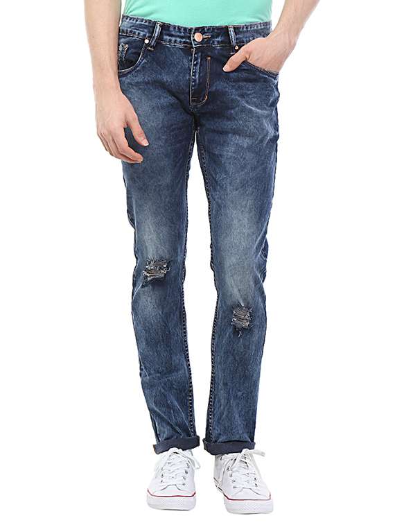 blue denim ripped jean