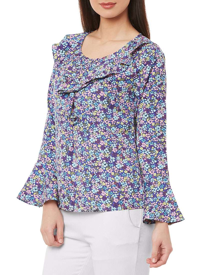 women's straight round neck top - 12947618 -  Standard Image - 1