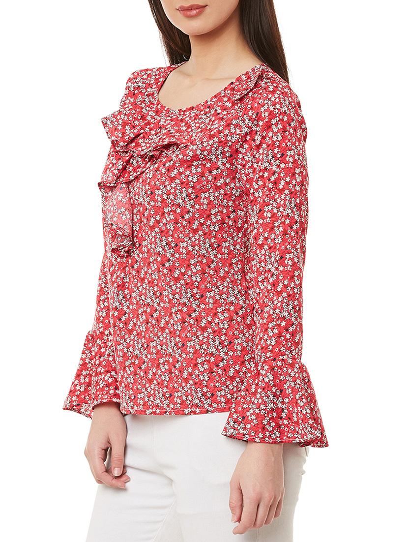 pink crepe regular top - 12947621 - Standard Image - 1