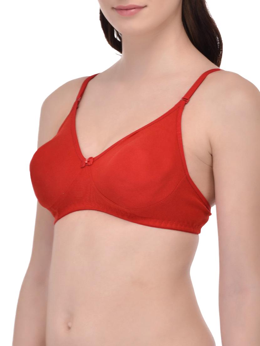 red cotton tshirt bra - 12948661 - Standard Image - 1
