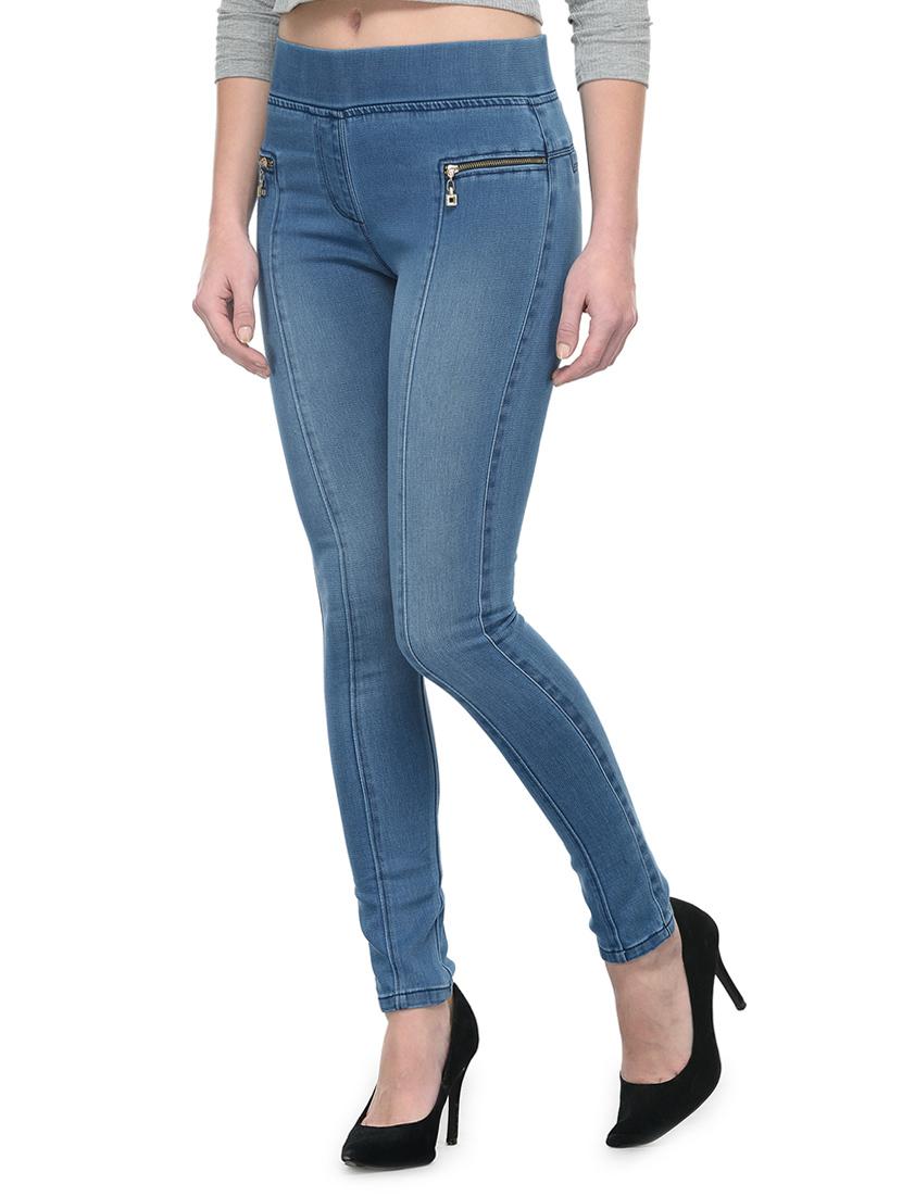 blue cotton jegging - 12954080 -  Standard Image - 1