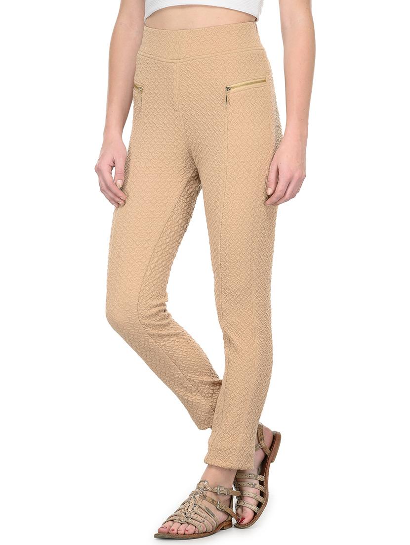 beige cotton jeggings - 12954100 - Standard Image - 1