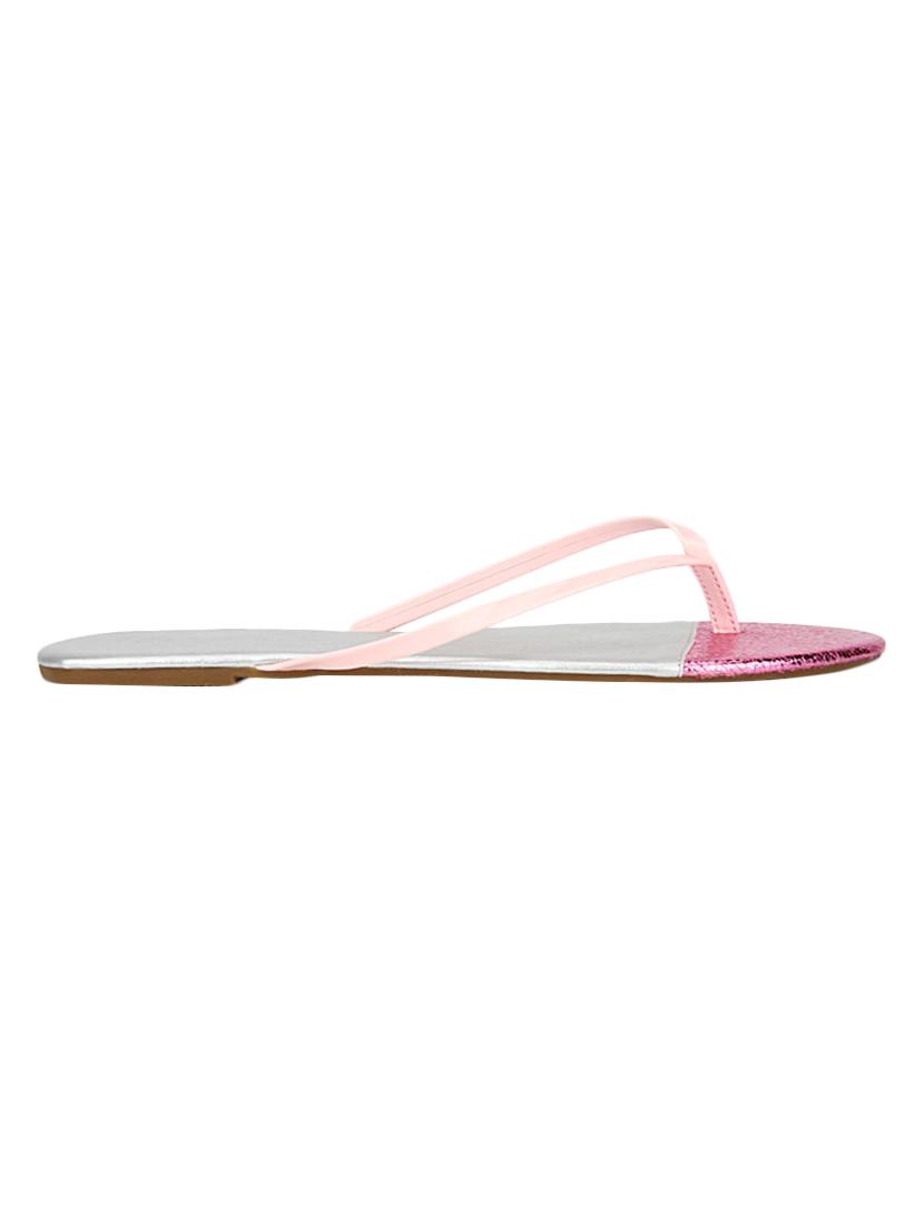 pink pu toe separator sandals - 12960493 -  Standard Image - 1