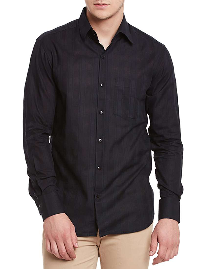 black cotton casual shirt