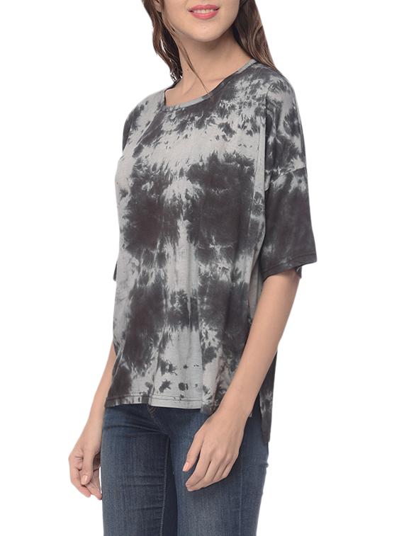 grey printed cotton top - 12965531 - Standard Image - 1