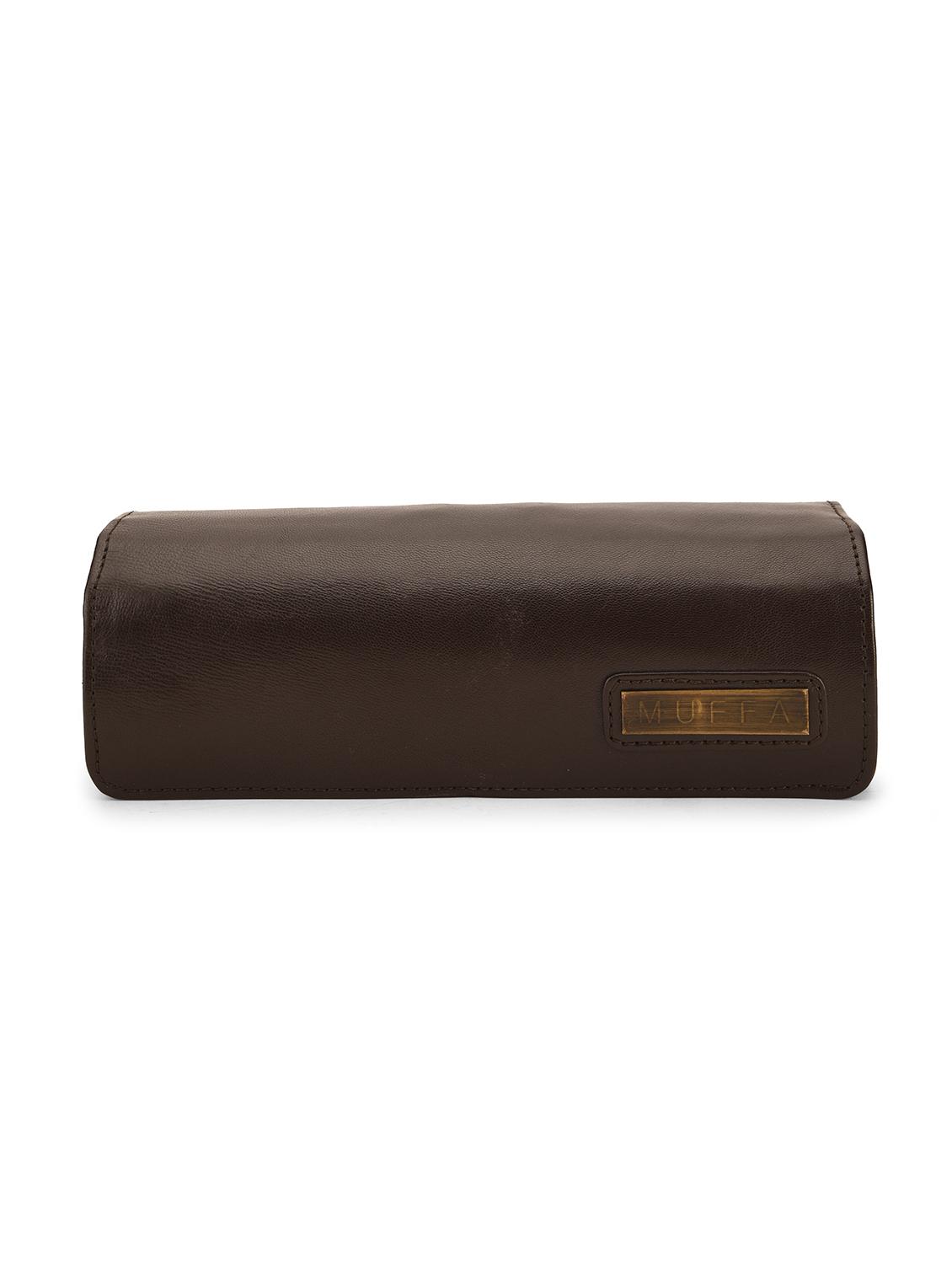dark brown pure leather pouch with case - 12966953 -  Zoom Image - 0