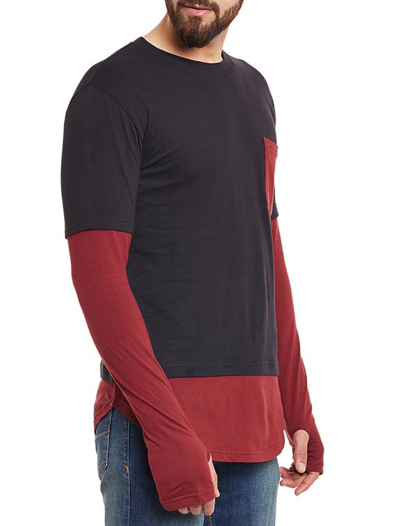 colour block cotton t-shirt - 12975330 -  Standard Image - 1