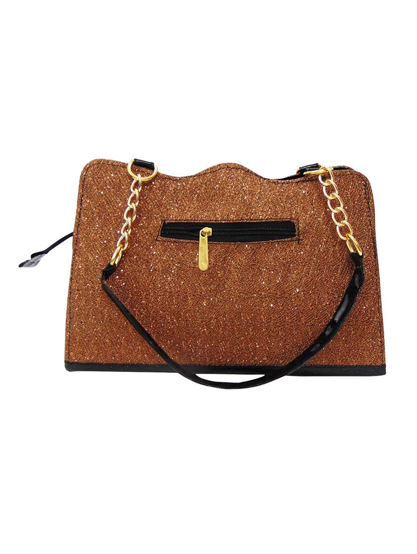 brown leatherette handbag - 12979432 -  Standard Image - 1
