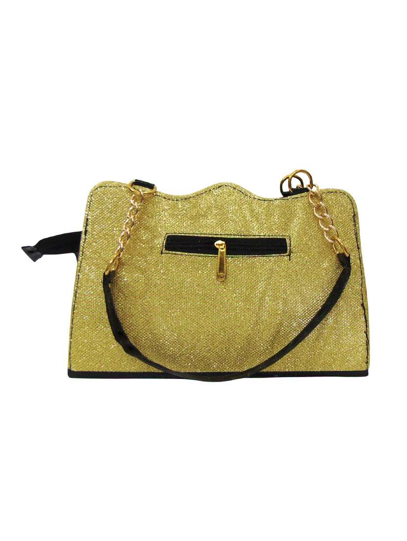 gold leatherette handbag - 12979435 -  Standard Image - 1