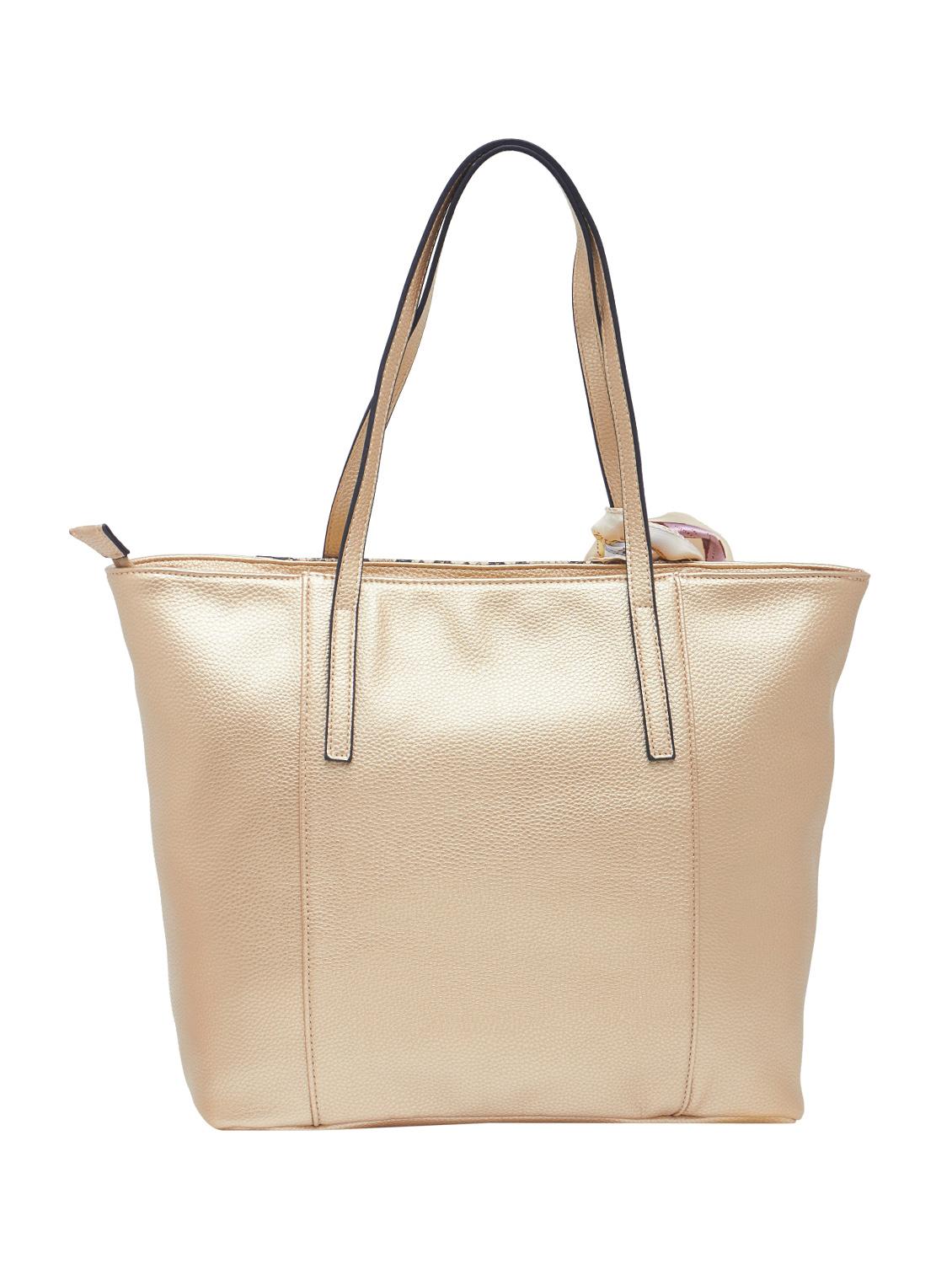 gold synthetic leather tote - 12979968 - Standard Image - 1