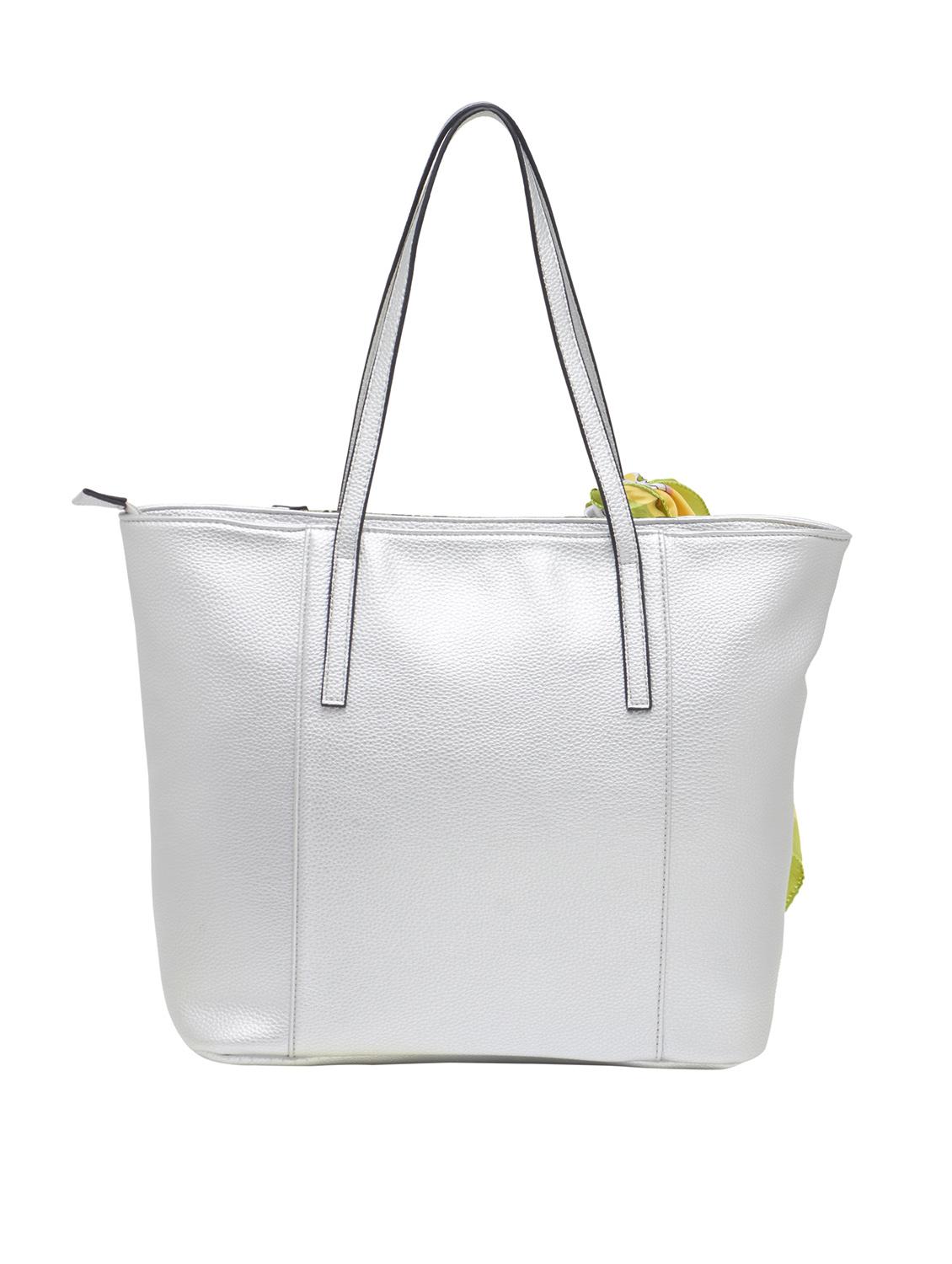 silver synthetic leather tote - 12979973 -  Standard Image - 1