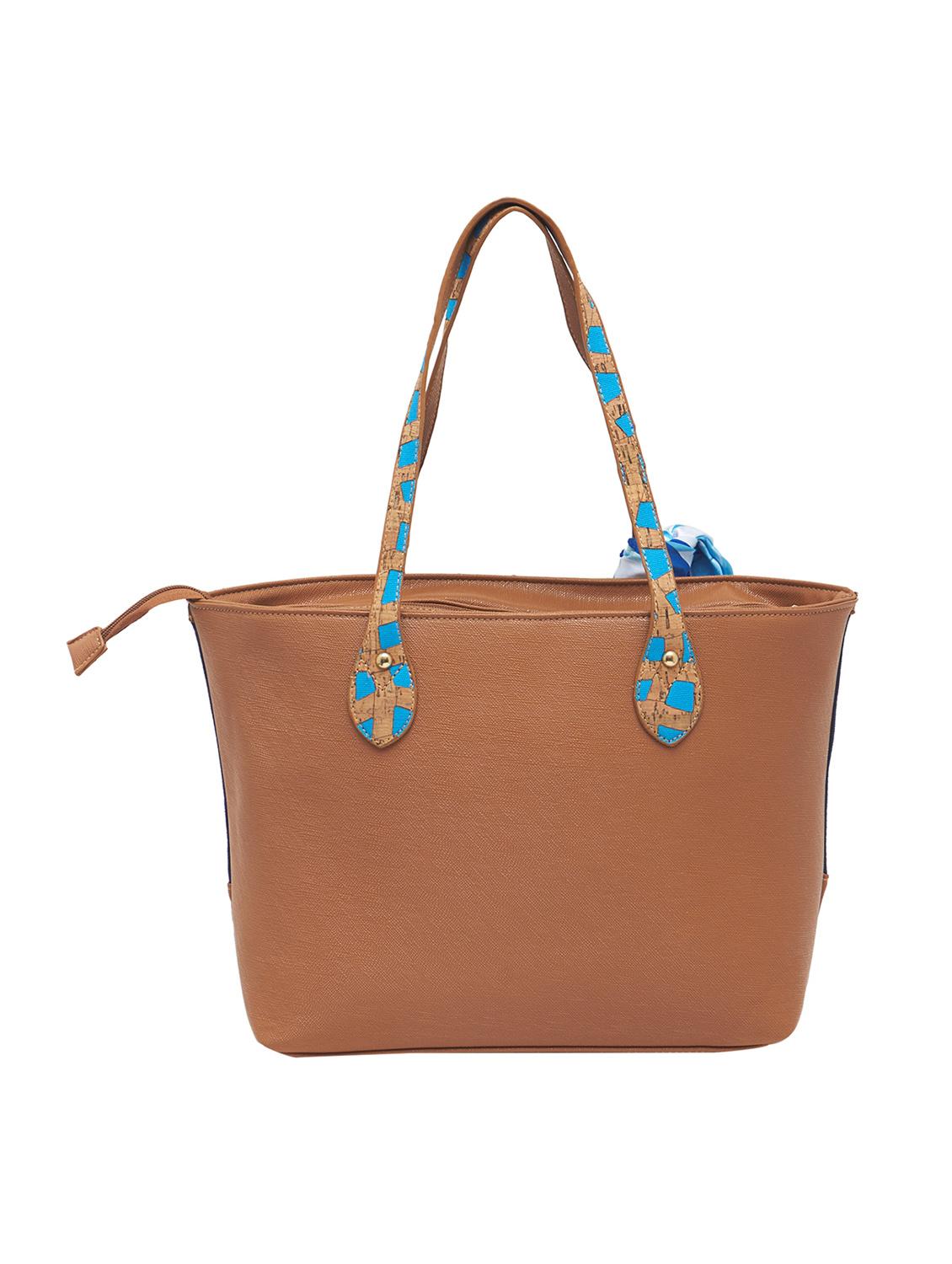 blue synthetic leather tote - 12979983 - Standard Image - 1