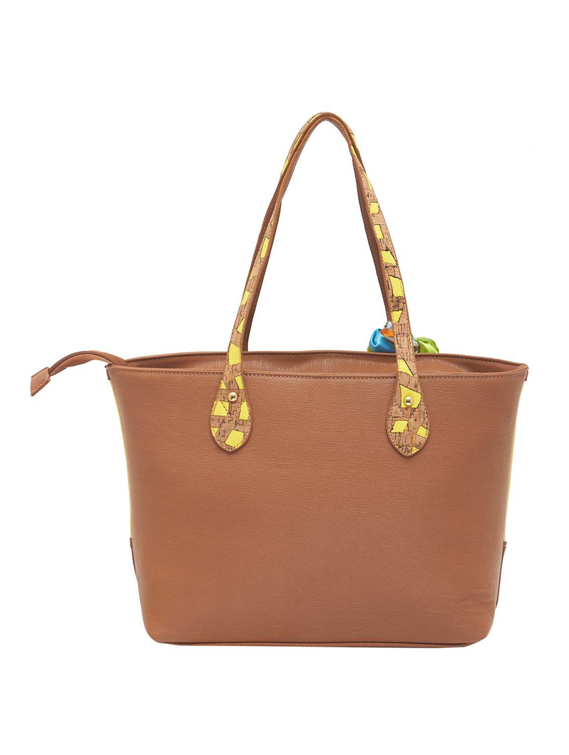 yellow synthetic leather tote - 12979986 -  Standard Image - 1