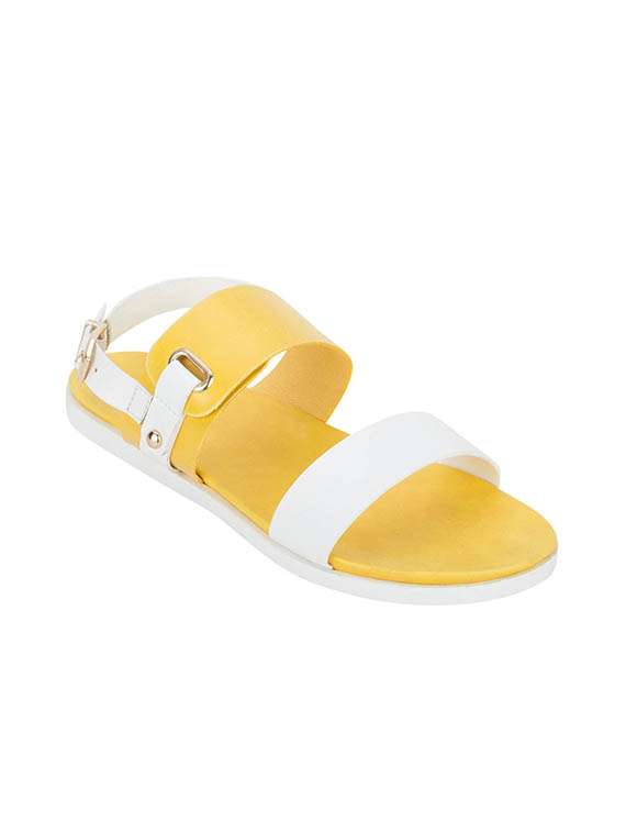 yellow back strap sandal
