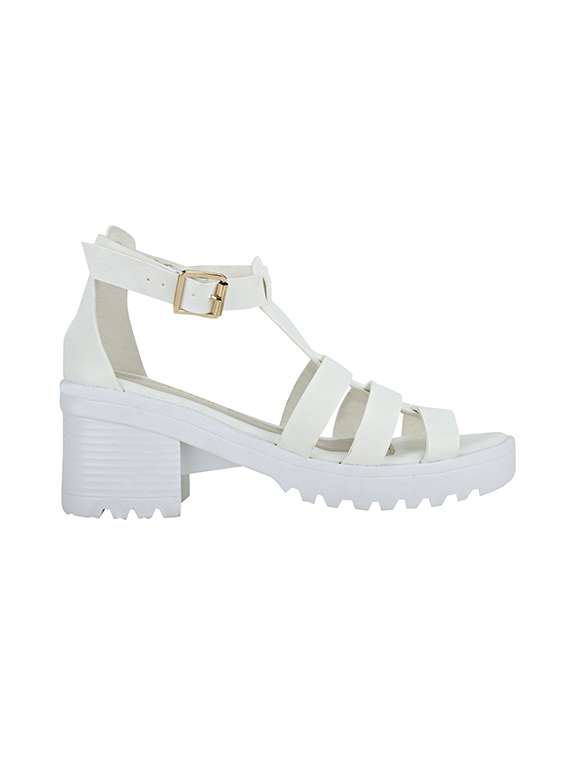 white ankle strap sandal - 12982748 -  Standard Image - 1