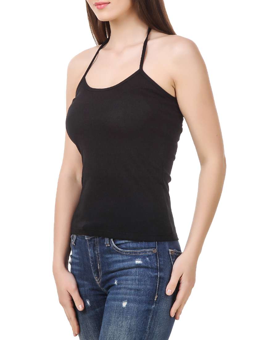 halter neck solid camisole  - 12983116 -  Standard Image - 1