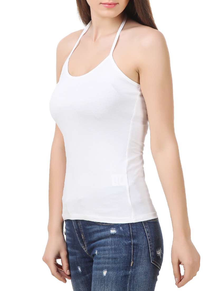 halter neck solid camisole  - 12983117 -  Standard Image - 1