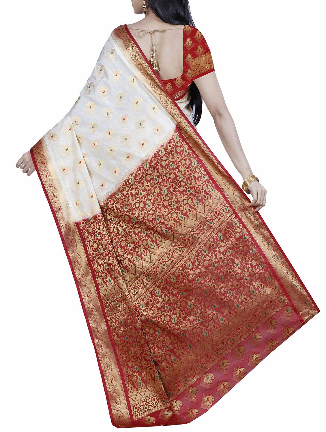 cream mysore silk saree - 12985042 -  Standard Image - 1