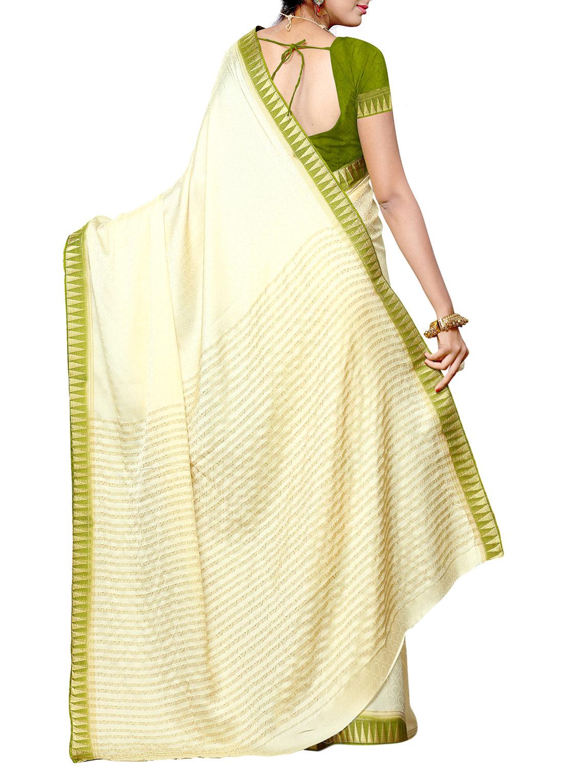 cream mysore silk saree - 12985135 - Standard Image - 1
