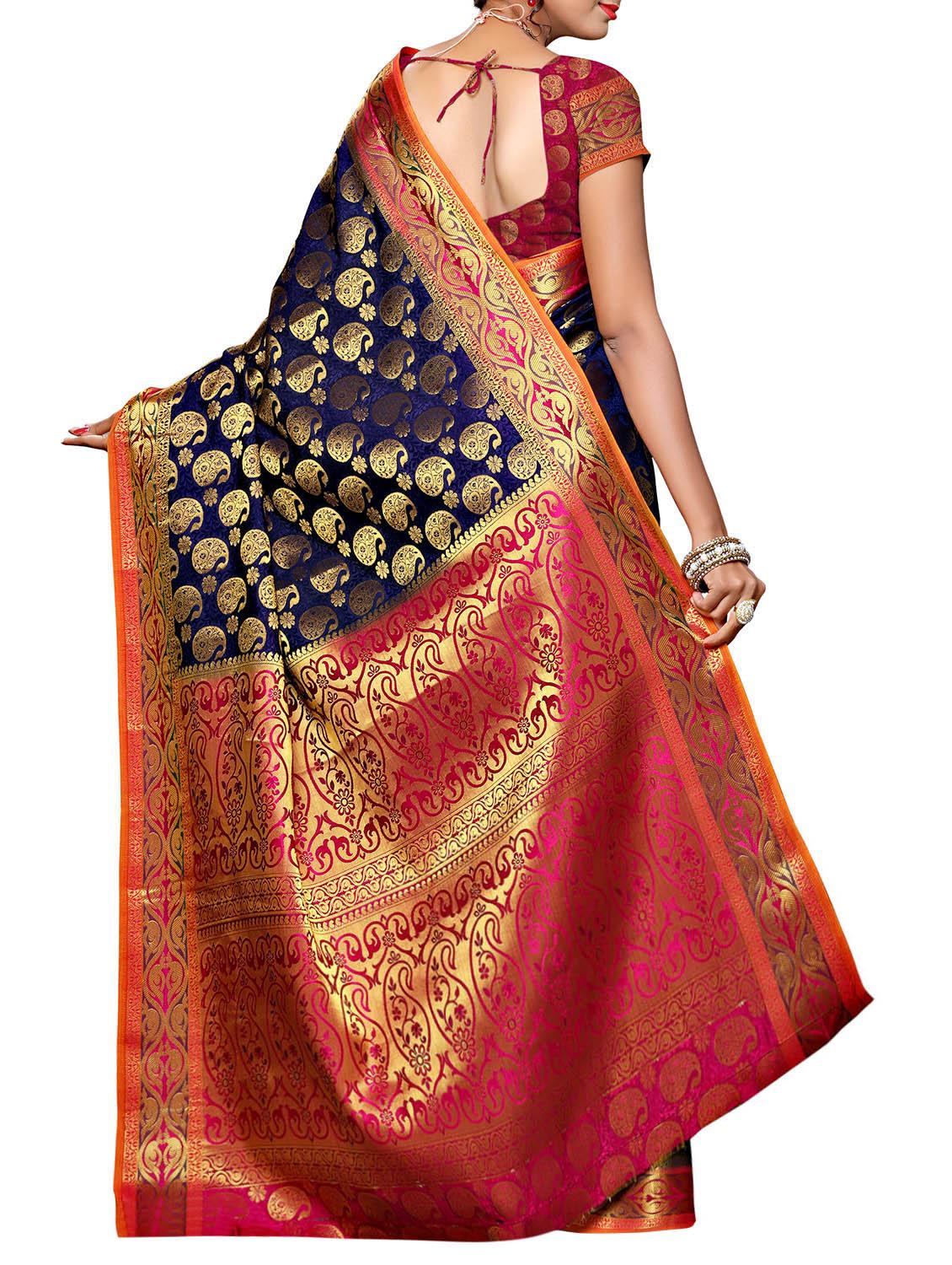 blue mysore silk saree - 12985144 - Standard Image - 1