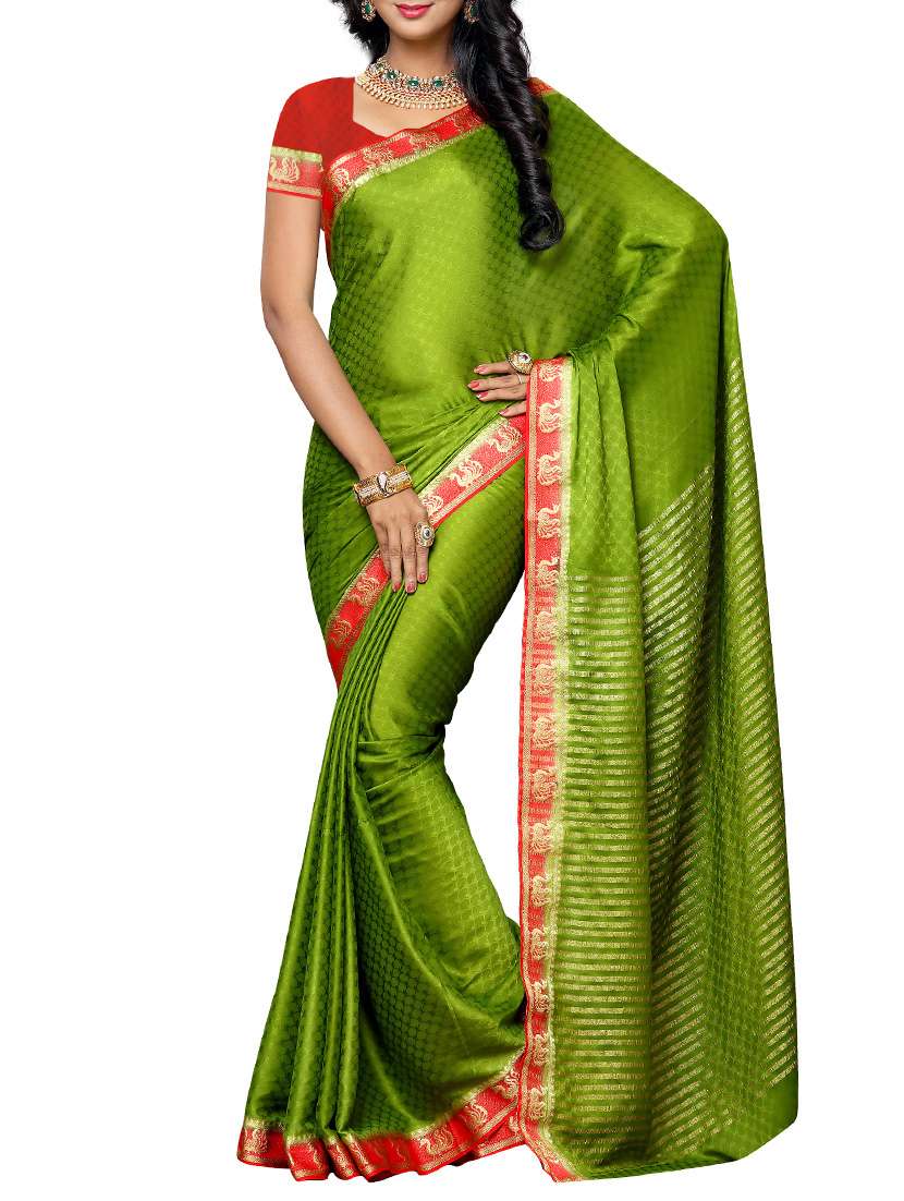 green mysore silk saree