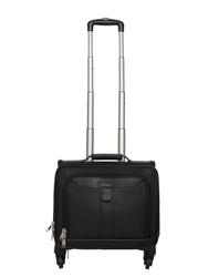 black leather trolleybag