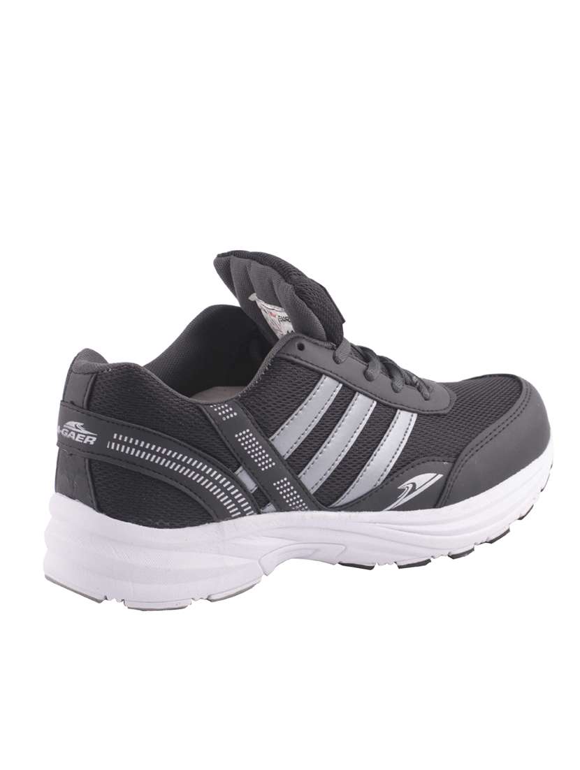 black mesh lace up sport shoes - 12987864 - Standard Image - 1