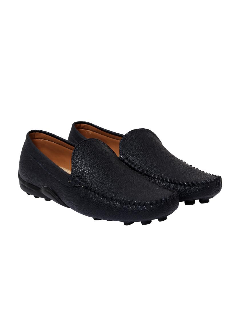 black leatherette slip on loafer - 12988699 - Standard Image - 1