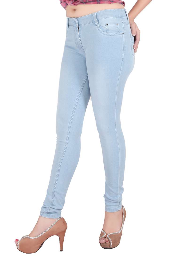 women's plain slim fit jeans - 12989171 -  Standard Image - 1