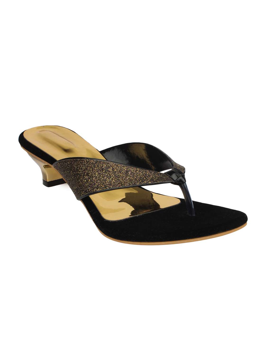 black toe separator sandal