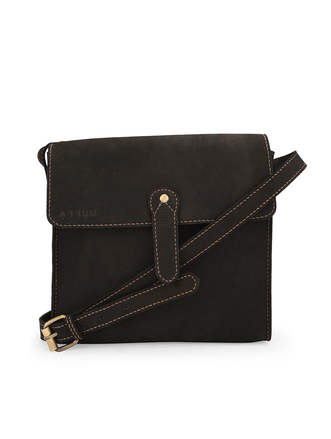dark brown solid regular sling bag - 12992673 -  Zoom Image - 0