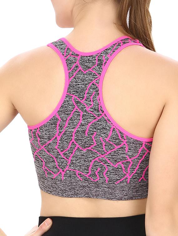 multi colored nylon sports bra - 12994012 - Standard Image - 1
