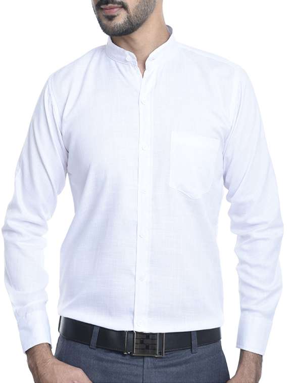 white cotton formal shirt